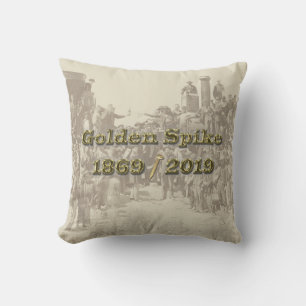 Golden Spike Transcontinental Railroad Sesquincent Cushion