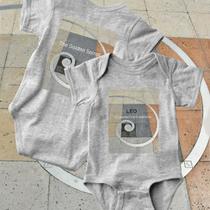 Golden Spiral Aesthetically Pleasing Personalised Baby Bodysuit