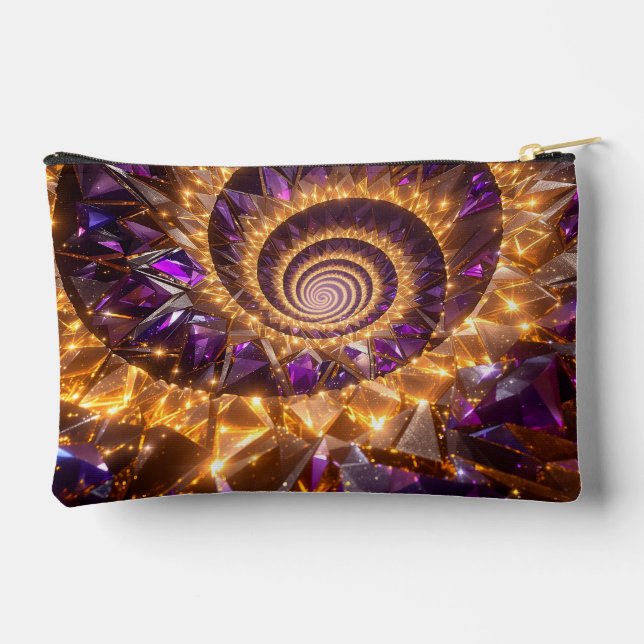 Golden Spiral Dreamscape Accessory Pouch (Back)