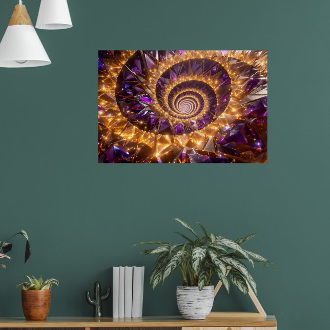 Golden Spiral Dreamscape Poster (Living Room 1)