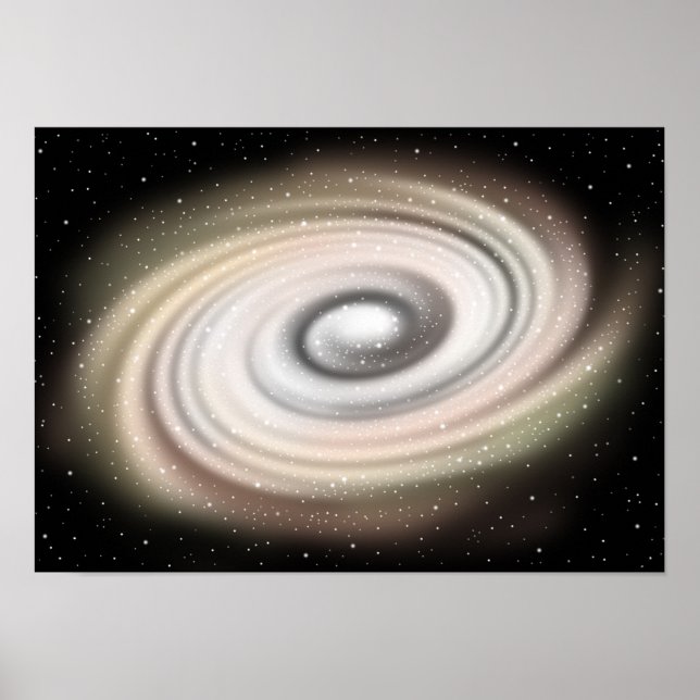 Golden spiral galaxy poster (Front)
