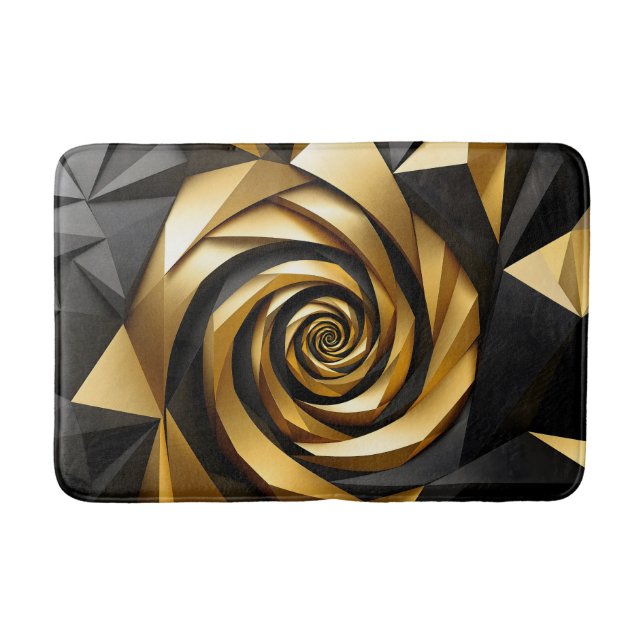 Golden Spiral Geometry Bath Mat (Front)