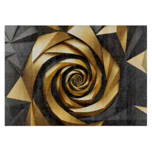 Golden Spiral Geometry Cutting Board
