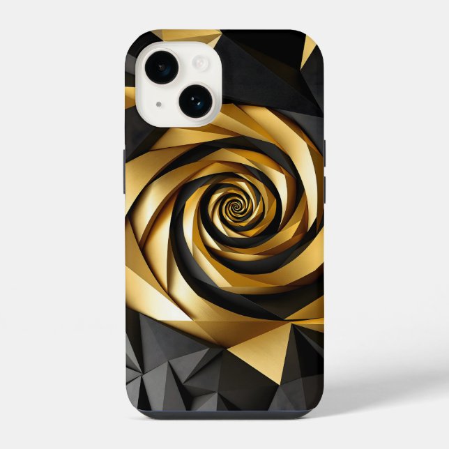 Golden Spiral Geometry iPhone Case (Back)