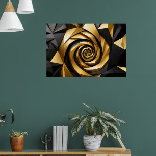 Golden Spiral Geometry Poster