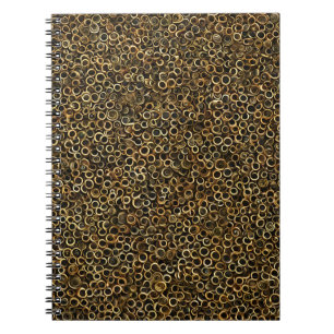 Golden Spiral Notebook – Metallic Pattern