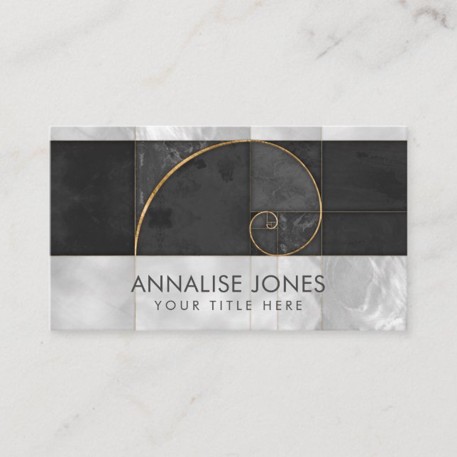 Golden Spiral - Sacred Geometry Business Card (Front)