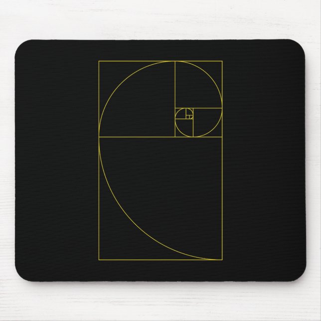 Golden Spiral Sacred Geometry Mouse Mat (Front)