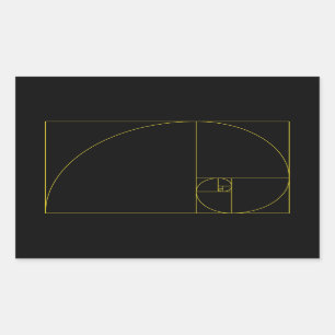 Golden Spiral Sacred Geometry Rectangular Sticker