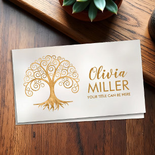 Golden Spiral Tree of Life  Business Card