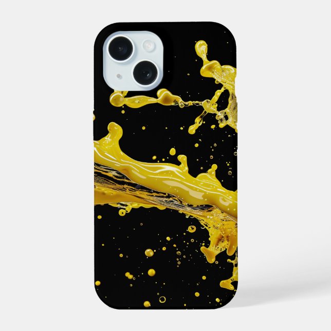 Golden Splash Dynamics iPhone Case (Back)