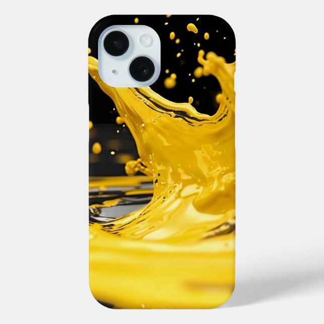 Golden Splash Dynamics iPhone Case (Back)