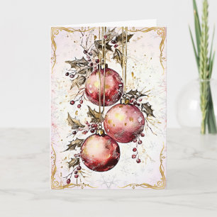 Golden Splendour of Christmas Card