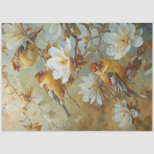 Golden spring birds 2 tissue paper