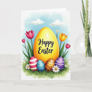 Golden Spring Celebration Card