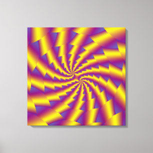 Golden Spring Spiral Canvas Print