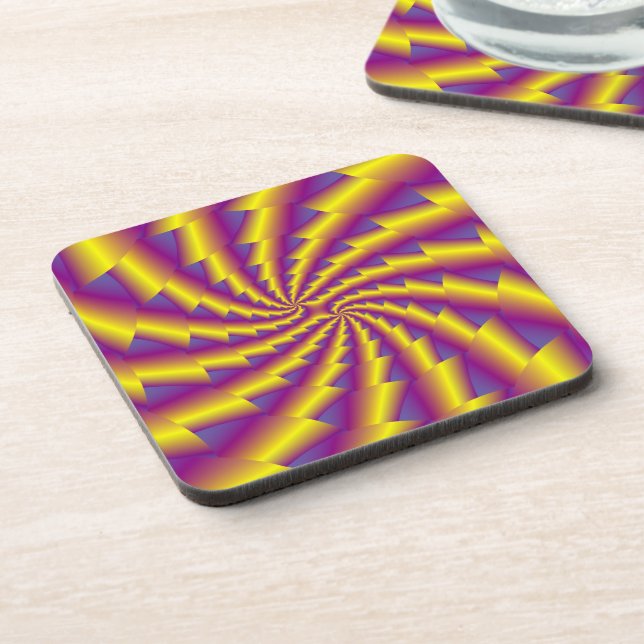 Golden Spring Spiral Coasters (Left Side)