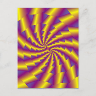 Golden Spring Spiral Post Card