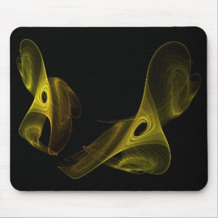 golden spun fractal mouse mat