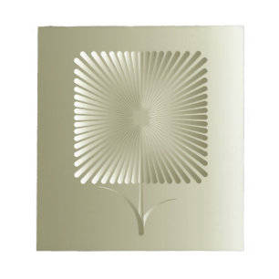 Golden square flower notepad