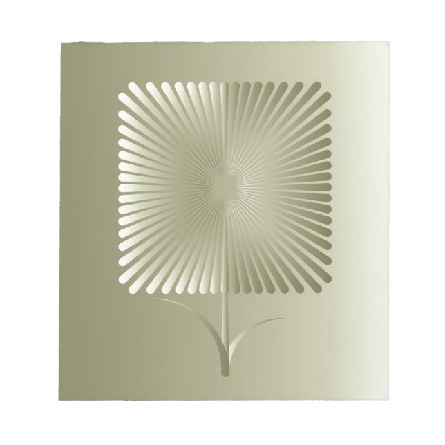 Golden square flower notepad (Front)