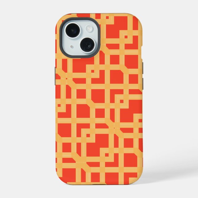 Golden Square Layers  iPhone 15 Case (Back)