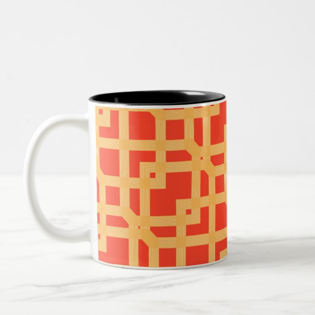 Golden Square Layers  Two-Tone Coffee Mug (Left)