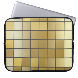Golden square texture -vintage illustrationabstrac laptop sleeve