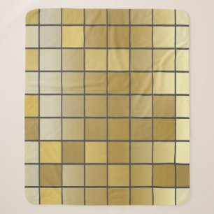 Golden square texture -vintage illustrationabstrac sherpa blanket