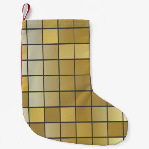 Golden square texture -vintage illustrationabstrac small christmas stocking