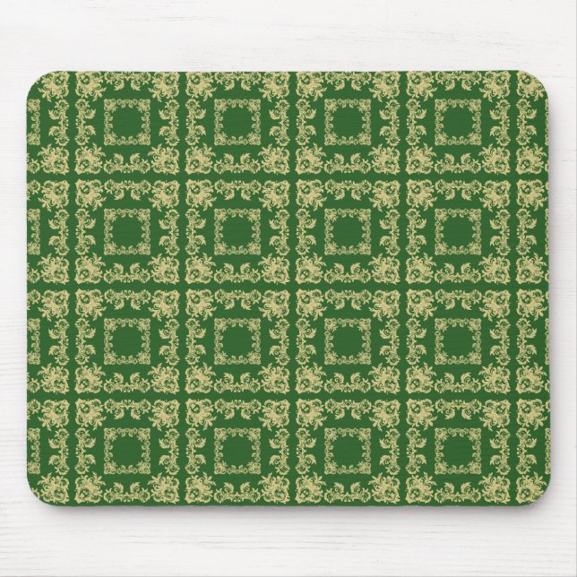 Golden Squares Moss Mouse Mat (Front)
