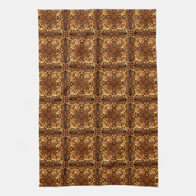 Golden Squares Tea Towel (Vertical)