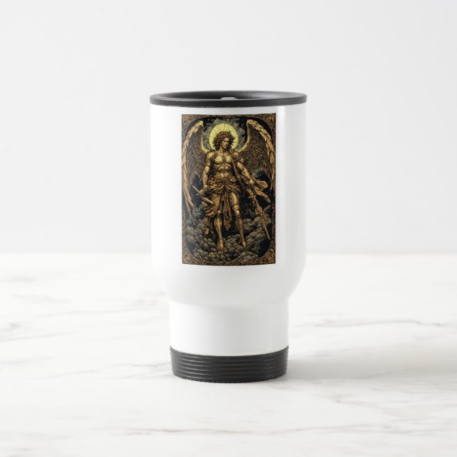 Golden St. Michael Travel Mug (Center)