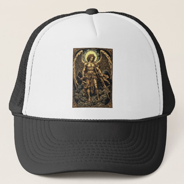 Golden St. Michael Trucker Hat (Front)