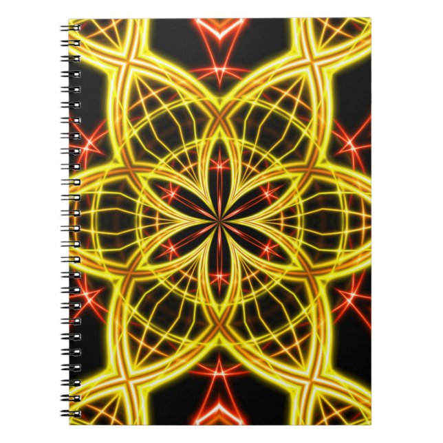 Golden Stage Light 3D Rendering Notebook (Front)