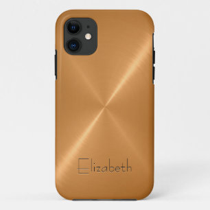 Golden Stainless Steel Metal Look iPhone 11 Case