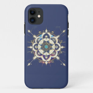 Golden Star Alignment – A Sacred Geometry Universe iPhone 11 Case
