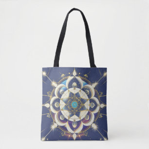 Golden Star Alignment – A Sacred Geometry Universe Tote Bag