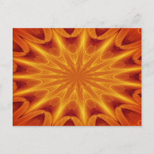 Golden Star Burst Postcard