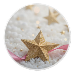 golden star ceramic knob