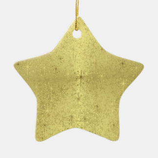 Golden Star Ceramic Tree Decoration