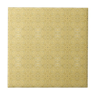 Golden star geometric design bright beautiful tile