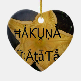 Golden Star Hakuna Matata Art Print Ceramic Tree Decoration