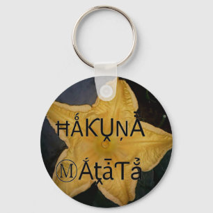 Golden Star Hakuna Matata Art Print Key Ring