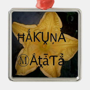 Golden Star Hakuna Matata Art Print Metal Tree Decoration