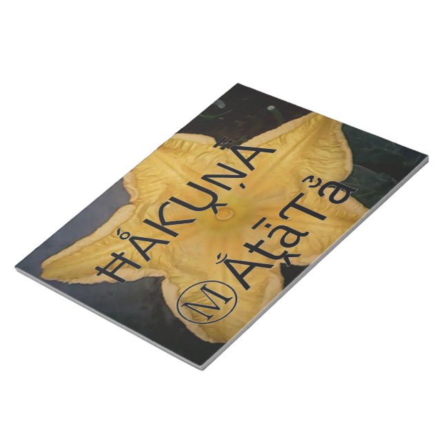 Golden Star Hakuna Matata Art Print Notepad (Angled)