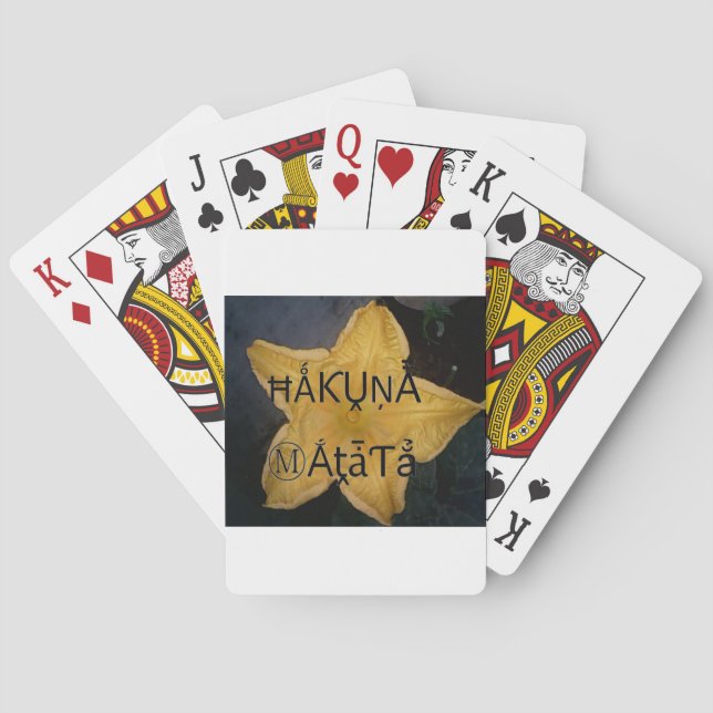 Golden Star Hakuna Matata Art Print Playing Cards (Back)