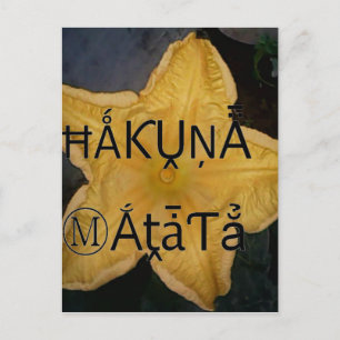 Golden Star Hakuna Matata Art Print Postcard