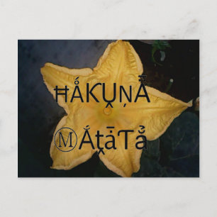 Golden Star Hakuna Matata Art Print Postcard