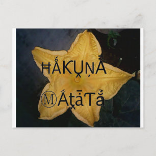 Golden Star Hakuna Matata Art Print Postcard